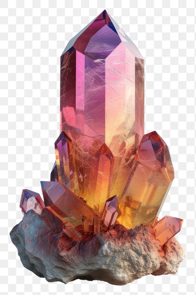 PNG Trophy shape gemstone crystal amethyst.