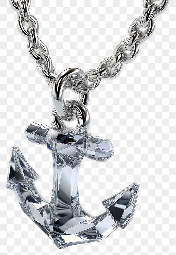 PNG Anchor jewelry necklace pendant.