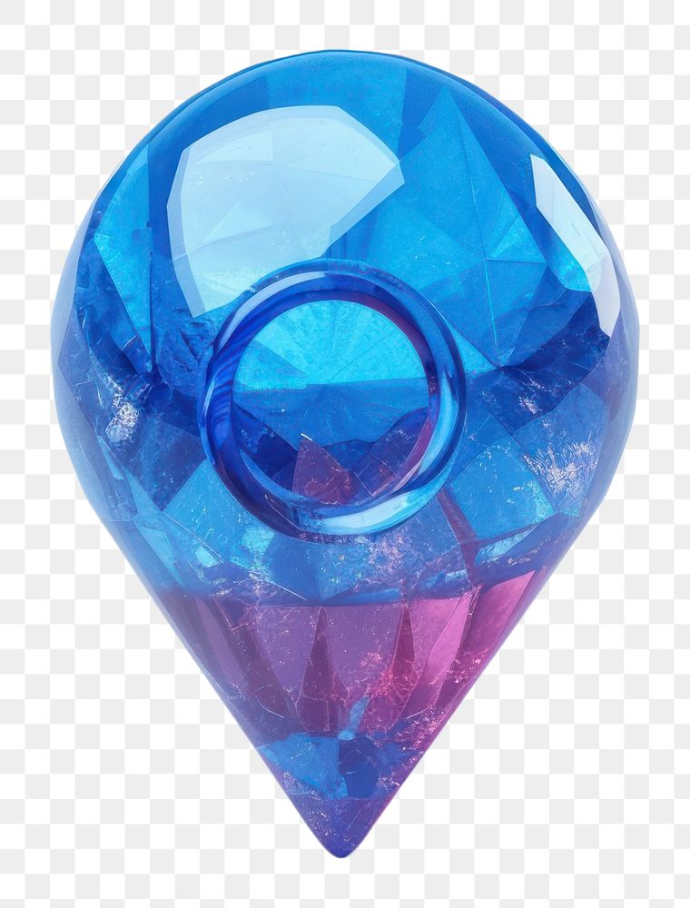 PNG Location icon gemstone jewelry blue.