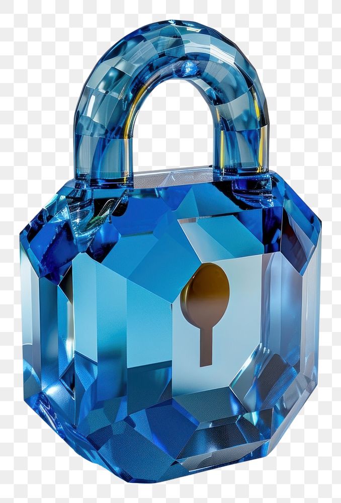 PNG Lock gemstone jewelry blue.