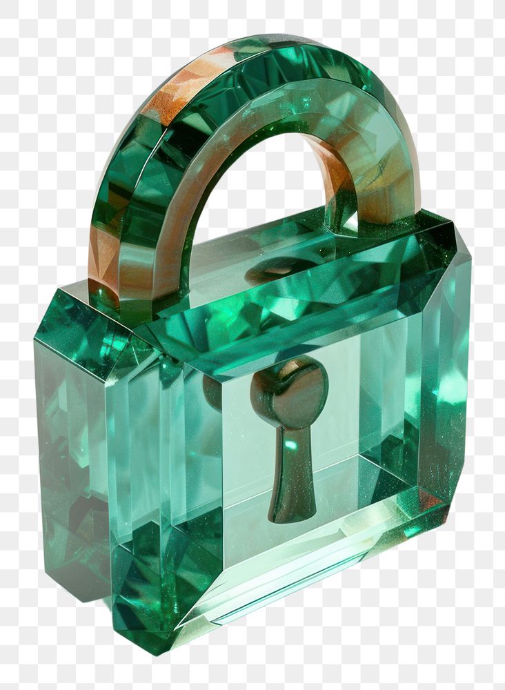 PNG Lock gemstone jewelry emerald.