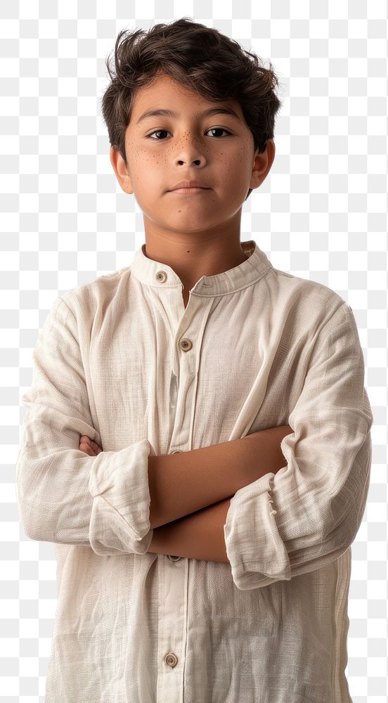 PNG Latin boy portrait sleeve shirt.