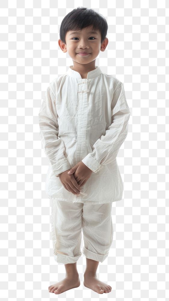 PNG Thai boy standing child white.
