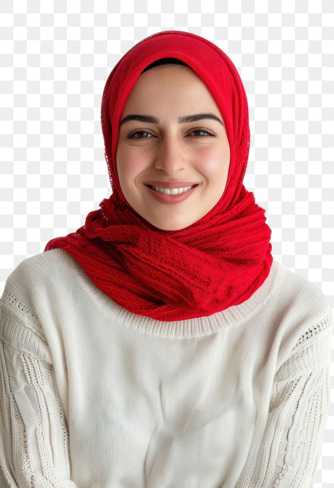 PNG Cheerful lebanese woman portrait scarf smile.
