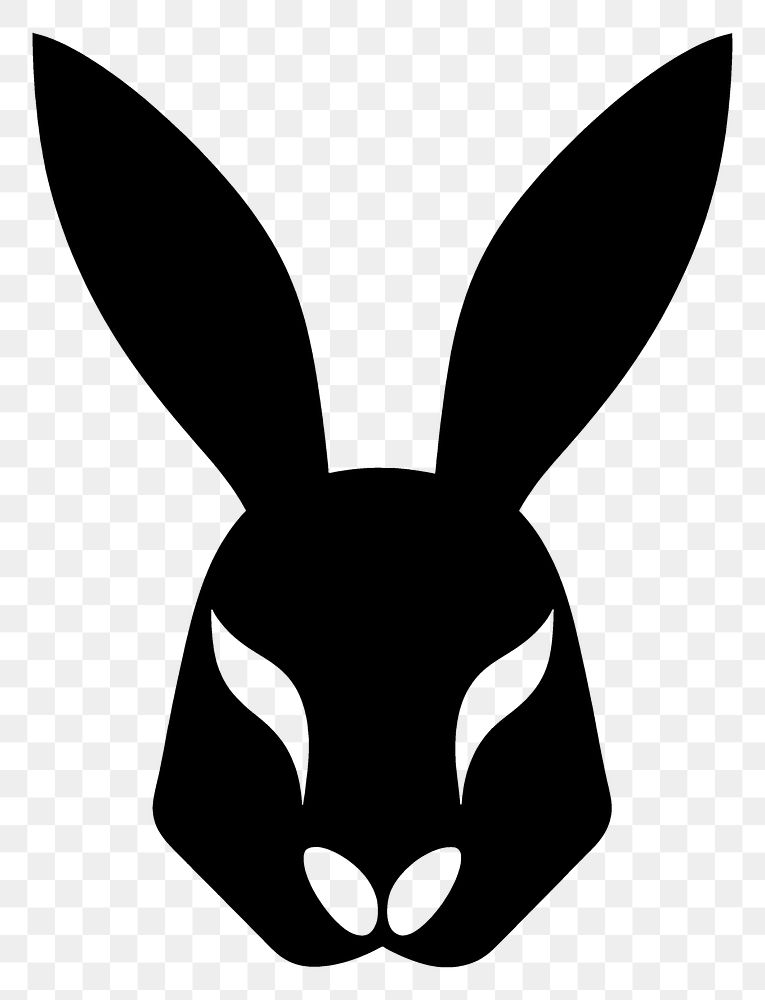 PNG Bunny logo icon silhouette animal mammal.