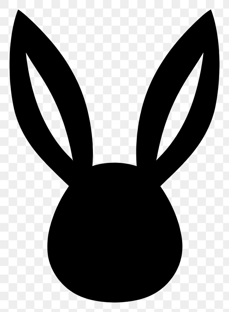 PNG Bunny logo icon silhouette animal mammal.