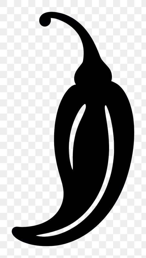 PNG Chilli logo icon banana black white background.
