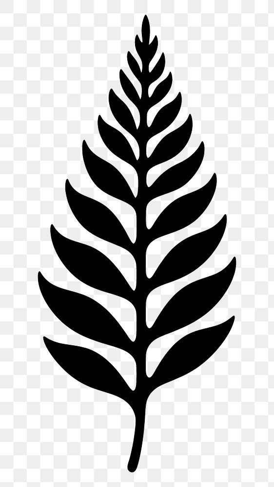 PNG Fern minimal logo icon silhouette plant black.