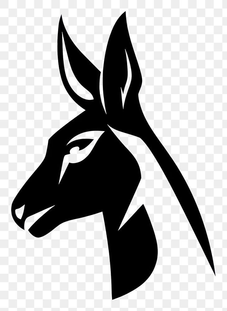 PNG Kangaroo logo icon silhouette animal black.