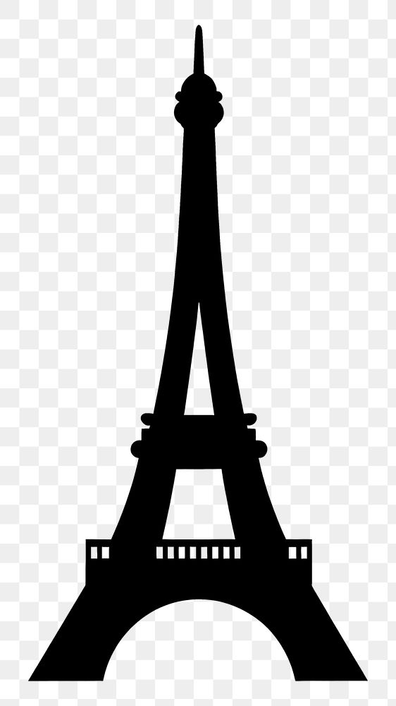 PNG Paris logo icon architecture silhouette tower.