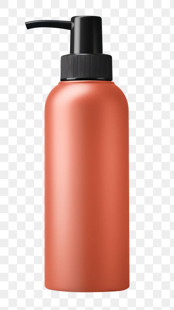 PNG orange pump bottle, transparent background