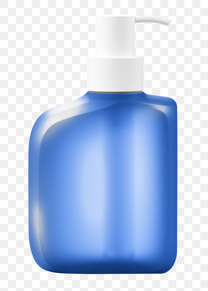 PNG blue pump bottle, transparent background
