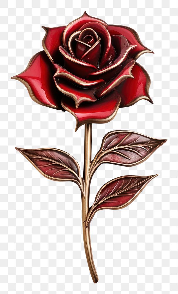 PNG Brooch of rose jewelry flower plant