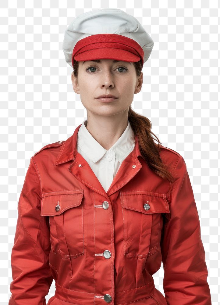 PNG Common woman wearing random career uniforms portrait jacket coat.