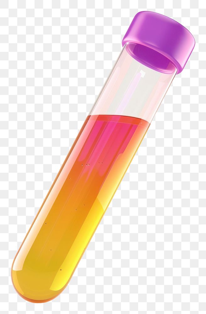 PNG 3d cartoon rendering test tube icon bottle shaker.