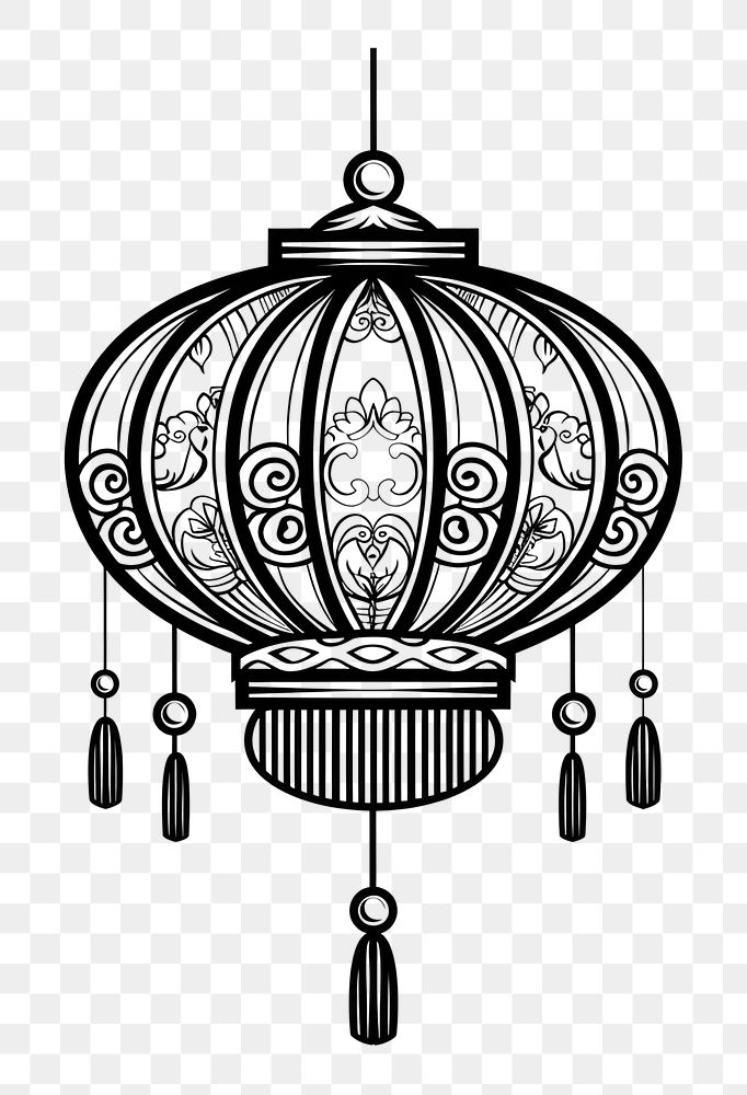 PNG  Chinese lantern chandelier lamp.