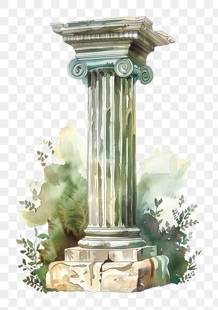 Greek pillar architecture column symbol.