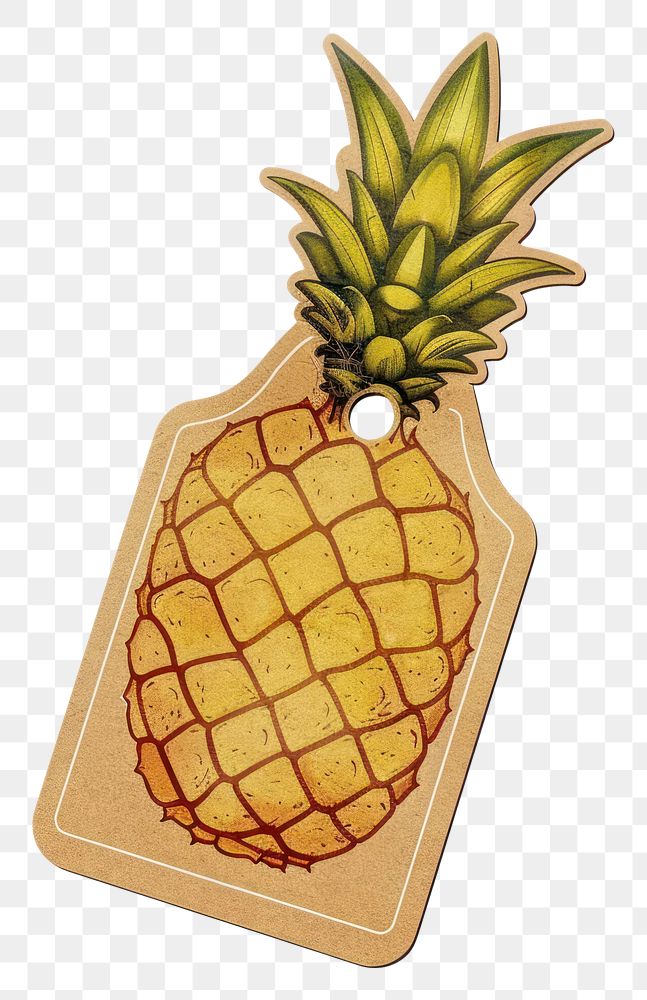 Pineapple tag produce fruit plant.