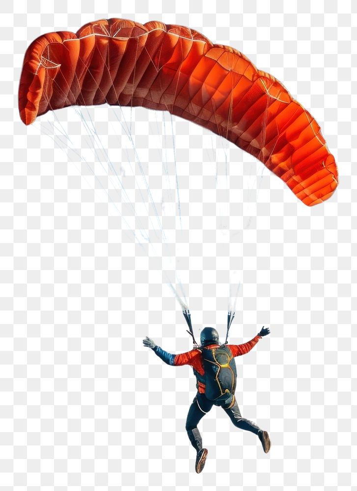 PNG Parachutist skydiving paragliding recreation adventure.