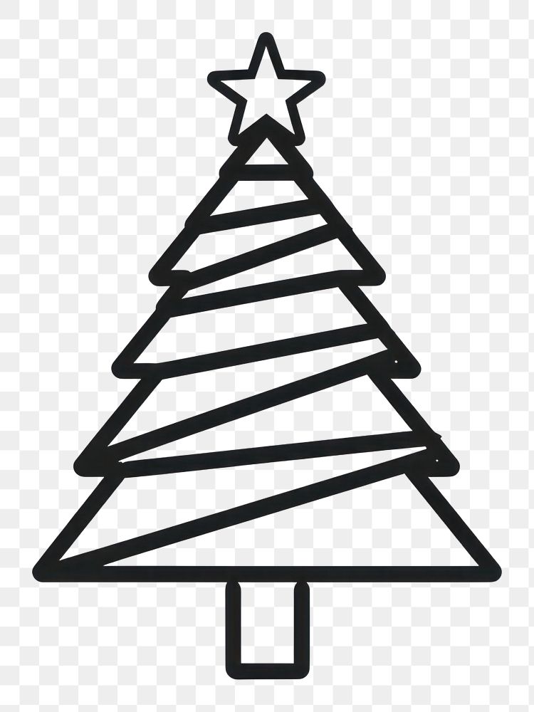 PNG Line Christmas Tree christmas christmas tree triangle.