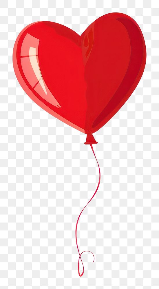 PNG Heart shaped balloon.