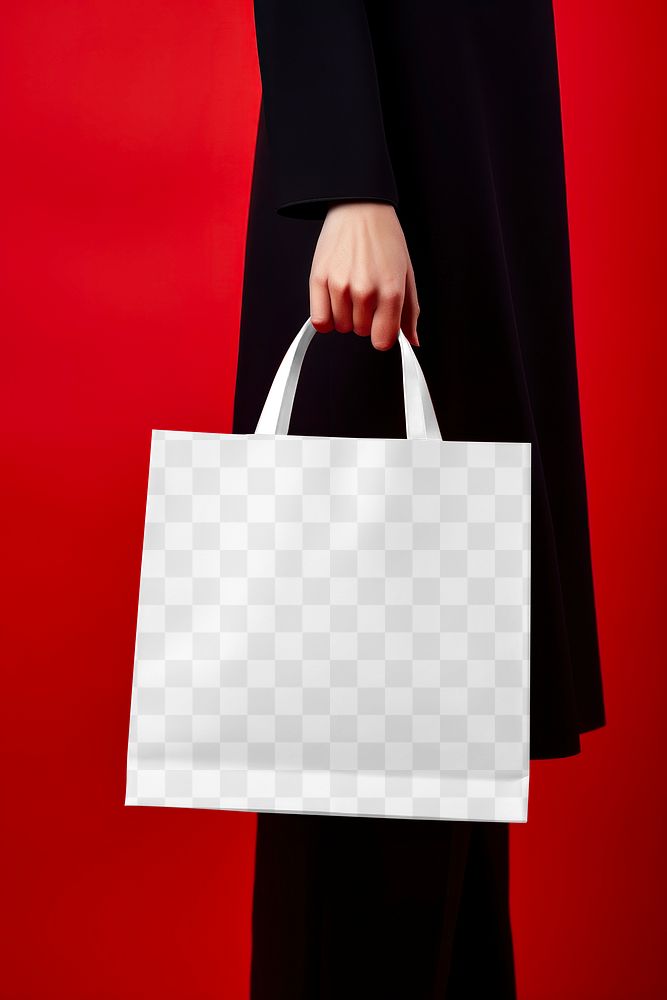 PNG Shopping bag mockup, transparent design