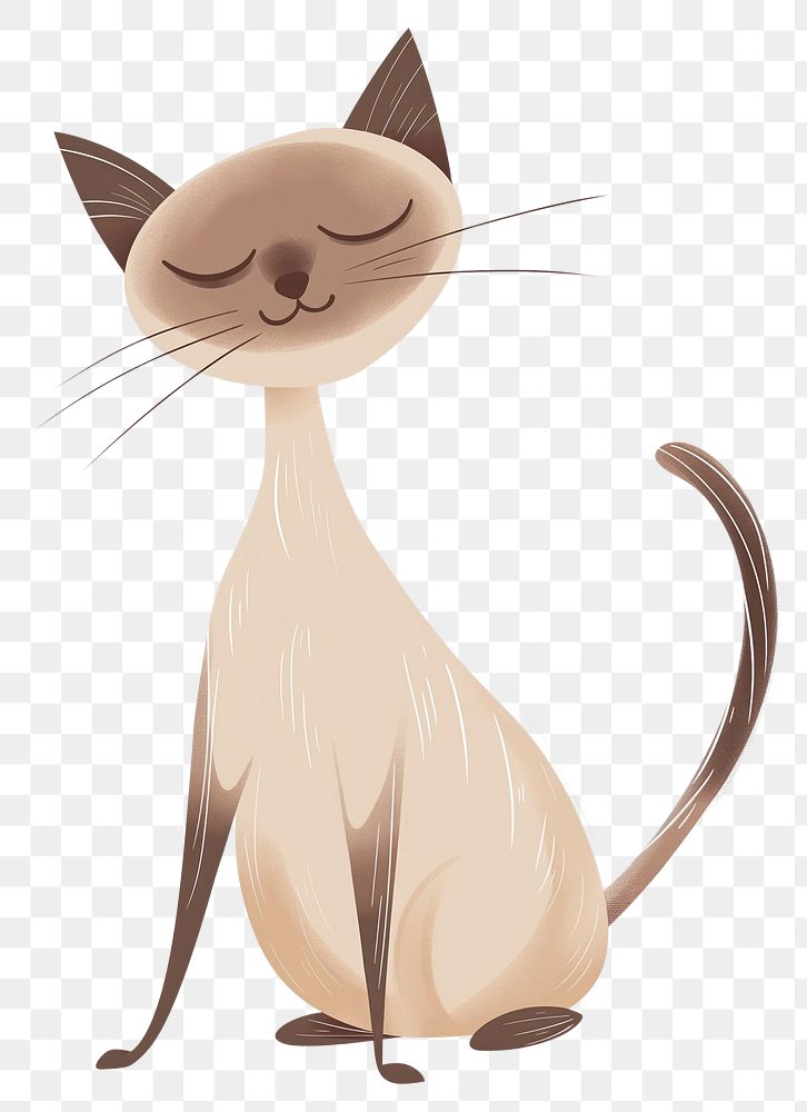 PNG  Siamese cat animal mammal.