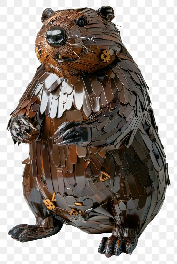 PNG Beaver made from plastic beaver wildlife animal.