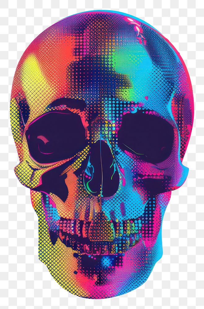 PNG Skull graphics purple art.
