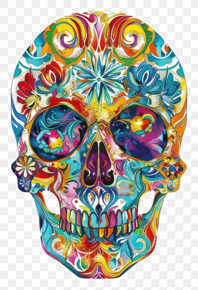 PNG Skull drawing art white background.