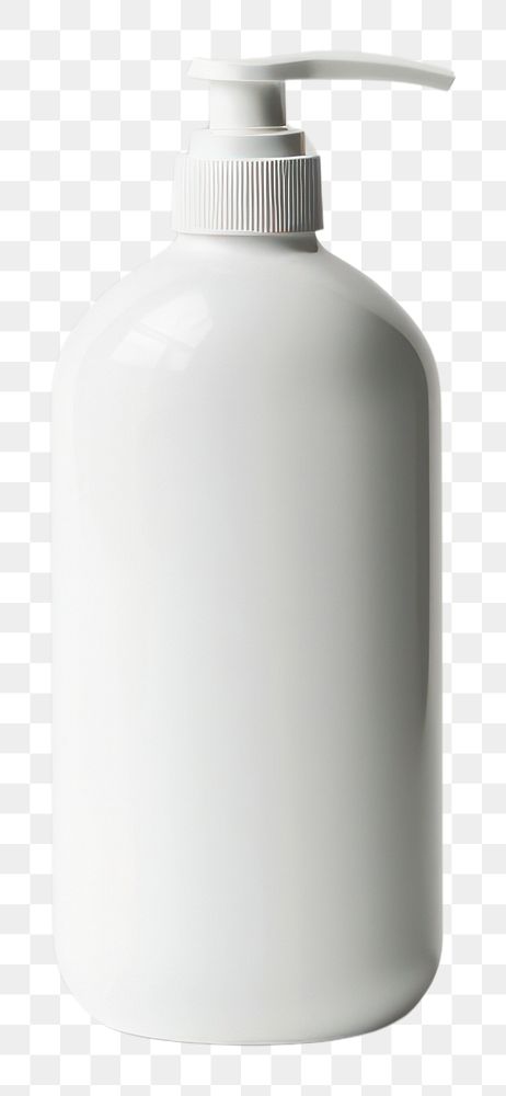PNG White shampoo bottle cylinder lotion shaker.