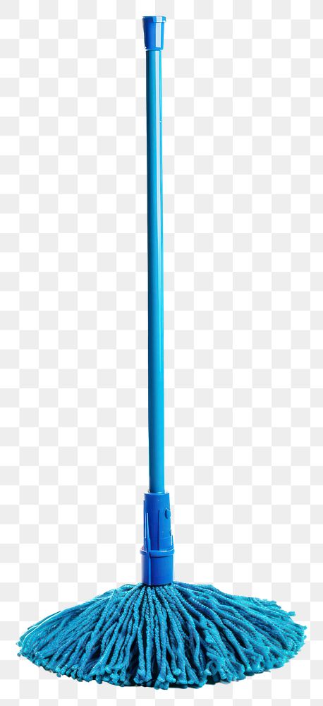PNG Blue squeeze-clean flat mop broom smoke pipe.