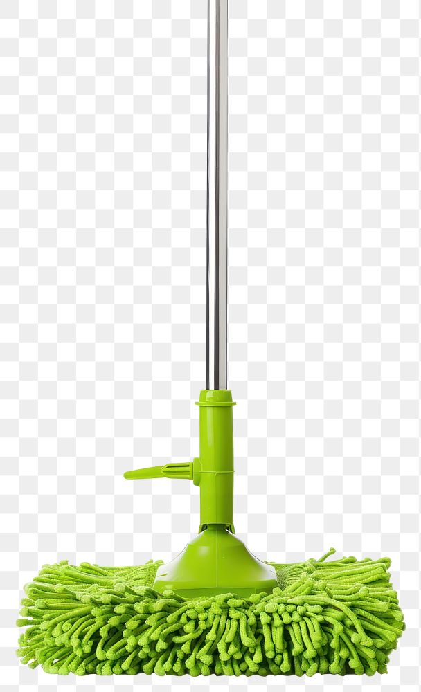 PNG Green squeeze-clean flat mop cleaning person handle.