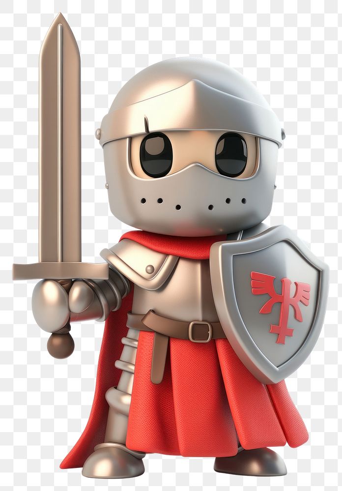PNG 3D Illustration of Knight knight weaponry person.