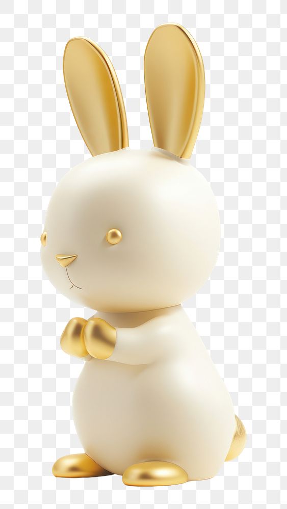 PNG Animal figurine mammal rabbit.