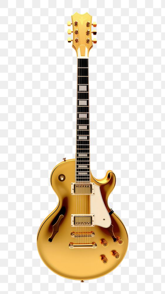 PNG Guitar guitar gold white background.