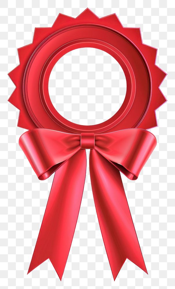 PNG Gradient red Ribbon award badge icon symbol cross.