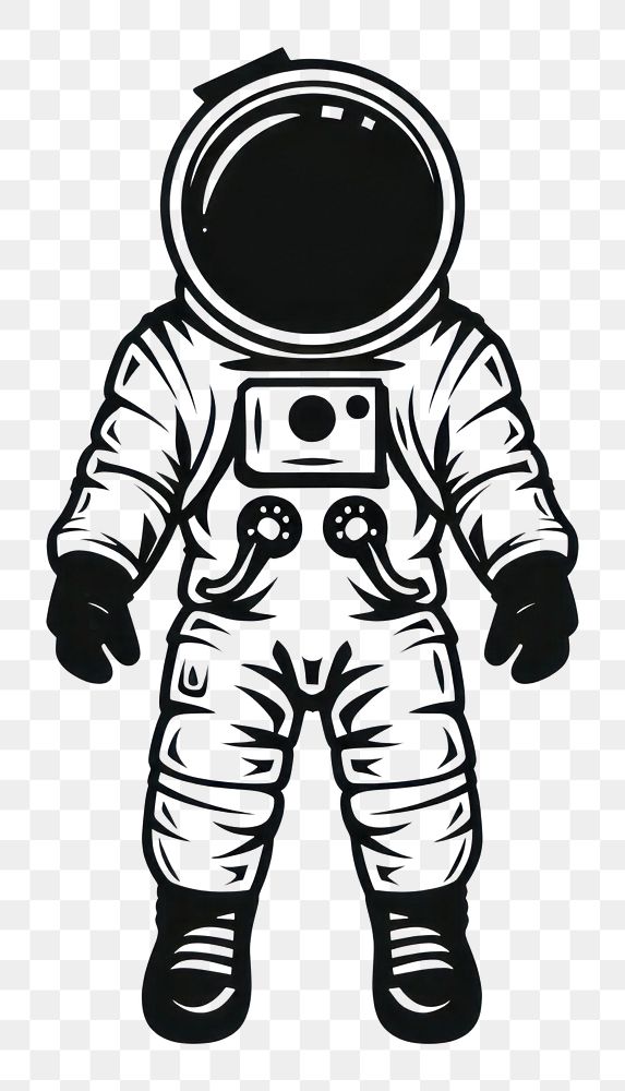 PNG A astronaut clothing apparel stencil.