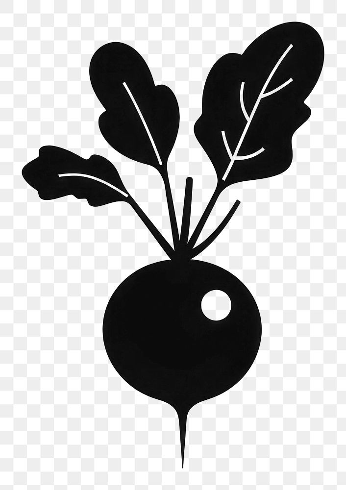 PNG A radish vegetable produce stencil.