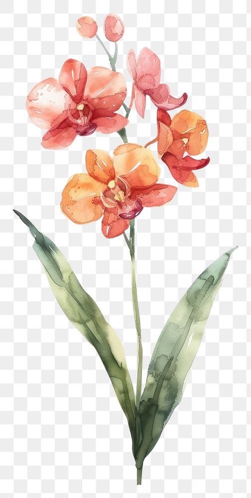 PNG Orchid flower petal plant.