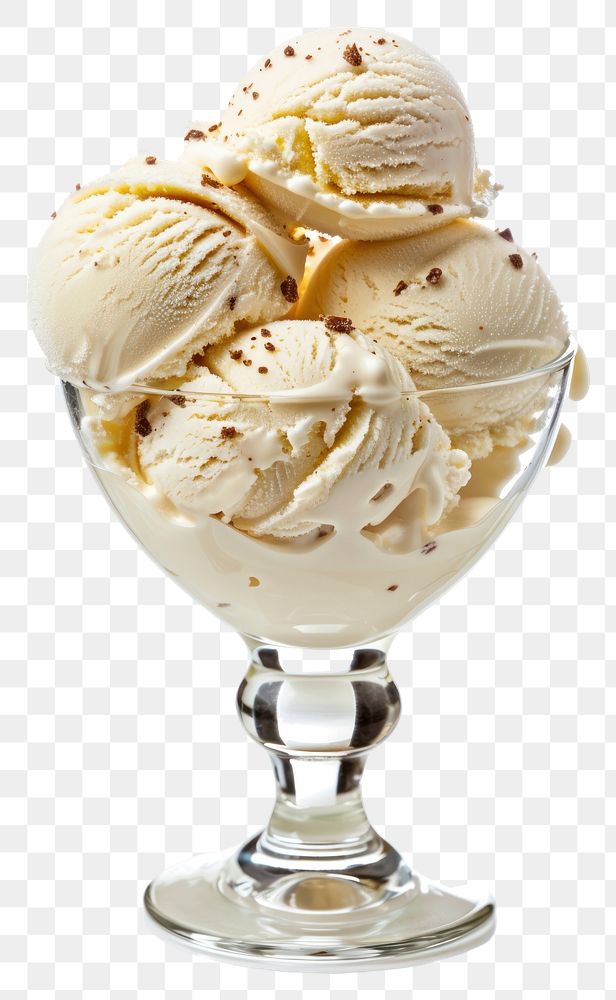 PNG Vanilla ice cream scoops sundae dessert vanilla.
