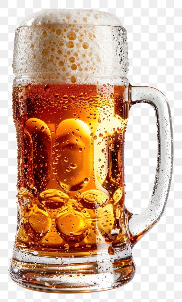 PNG Beer drink lager glass mug.