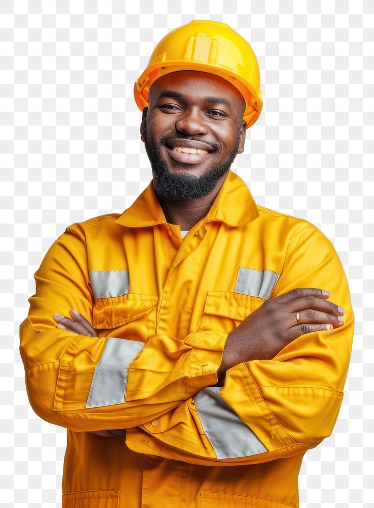 PNG Joyful male african american builder hardhat helmet adult
