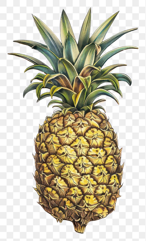 PNG Pineapple shape collage cutouts fruit plant food.