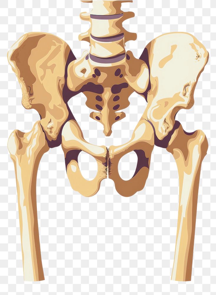 PNG Minimal pelvis bone icon human skeleton person.