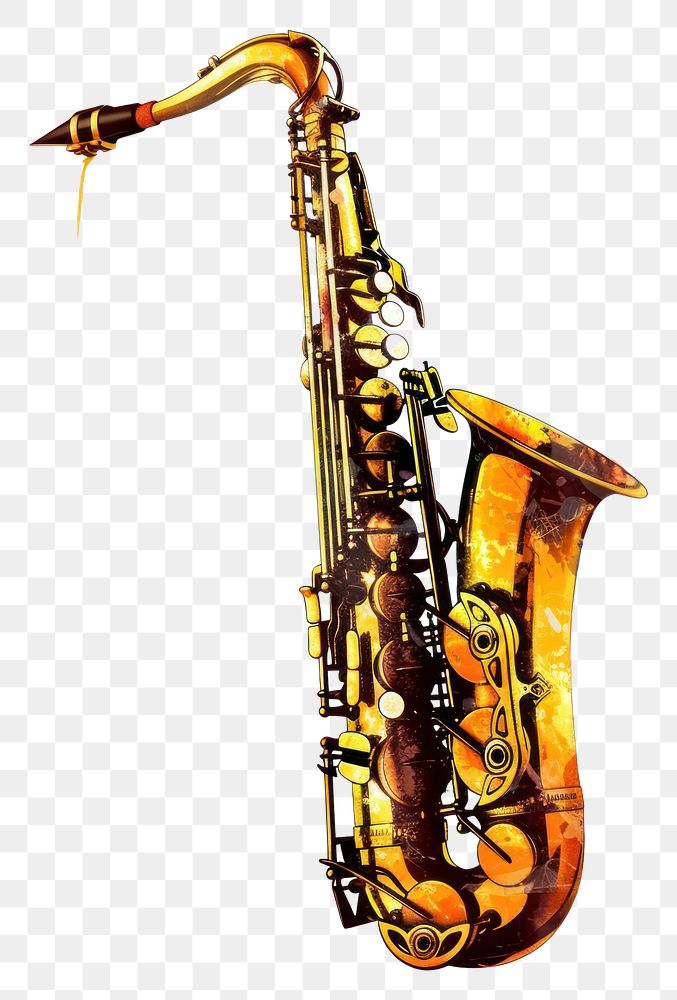 PNG  Graffiti saxophone  machine musical instrument
