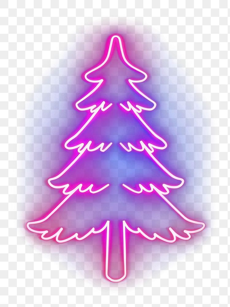 PNG Pine neon astronomy christmas.