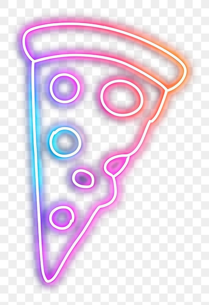 PNG Pizza neon lighting purple.