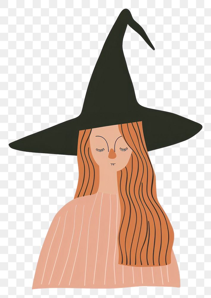 PNG Witch flat illustration art clothing apparel.
