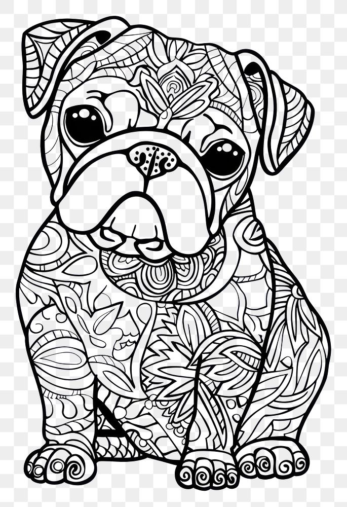 PNG Dog doodle sketch art.